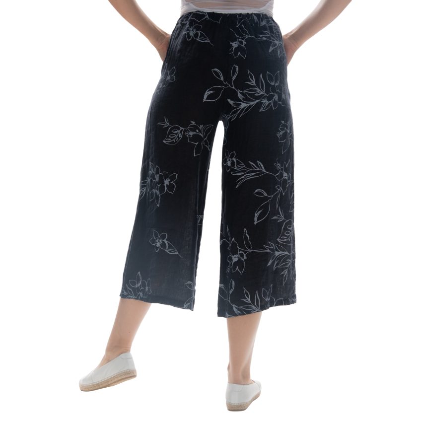 Vera May Italian Linen Navy Pant 2872