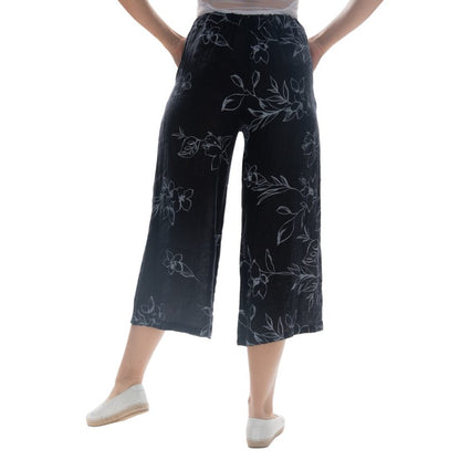Vera May Italian Linen Navy Pant 2872