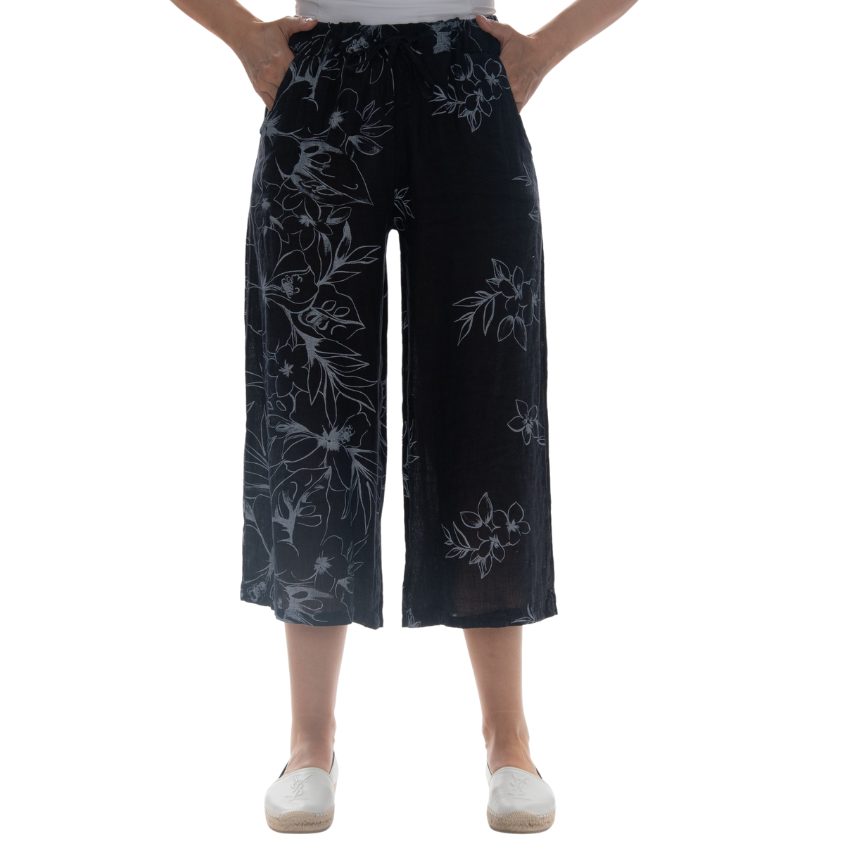 Vera May Italian Linen Navy Pant 2872