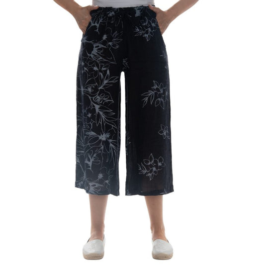 Vera May Italian Linen Navy Pant 2872