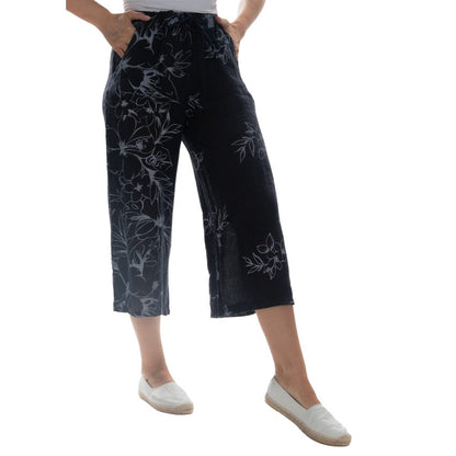 Vera May Italian Linen Navy Pant 2872