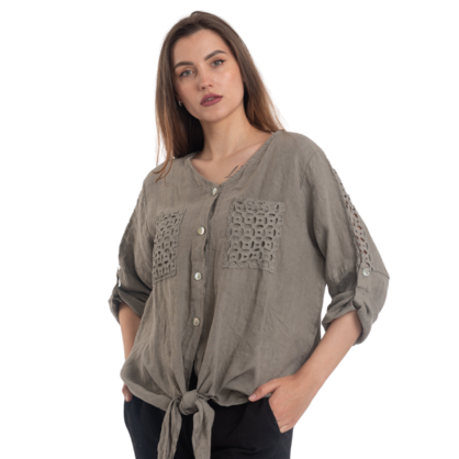 2894 FANGO ITALIAN LINEN TOP