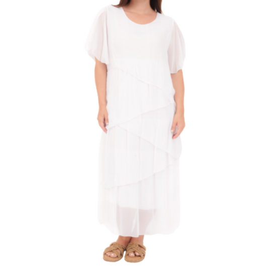 VERA MAY BIANCO ITALIAN SILK DRESS 2898
