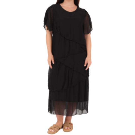 VERA MAY NERO ITALIAN SILK DRESS 2898