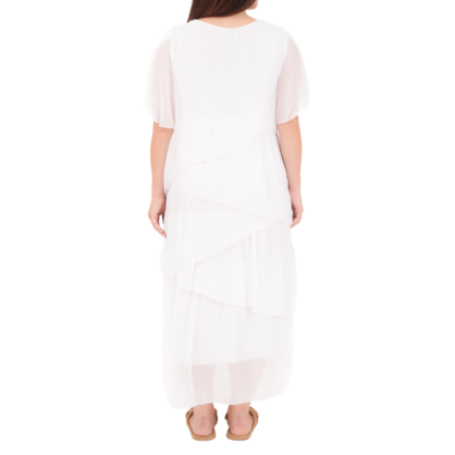 VERA MAY BIANCO ITALIAN SILK DRESS 2898