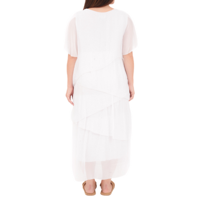 VERA MAY BIANCO ITALIAN SILK DRESS 2898