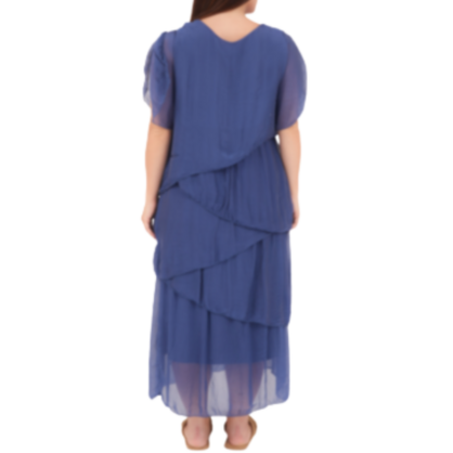 VERA MAY NAVY ITALIAN SILK DRESS 2898