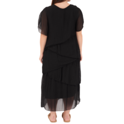 VERA MAY NERO ITALIAN SILK DRESS 2898