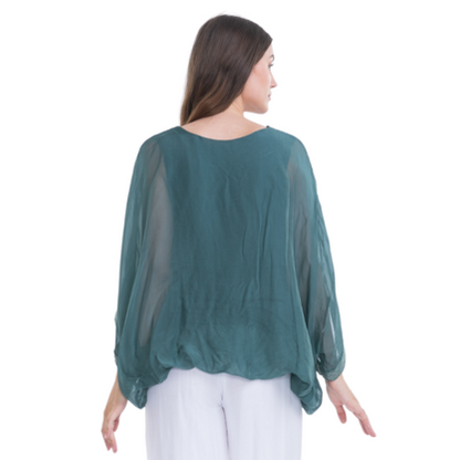 VERA MAY BOTTIGLIA ITALIAN SILK TOP 2911