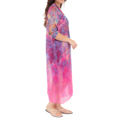 VERA MAY FUXIA ITALIAN SILK DRESS 29262