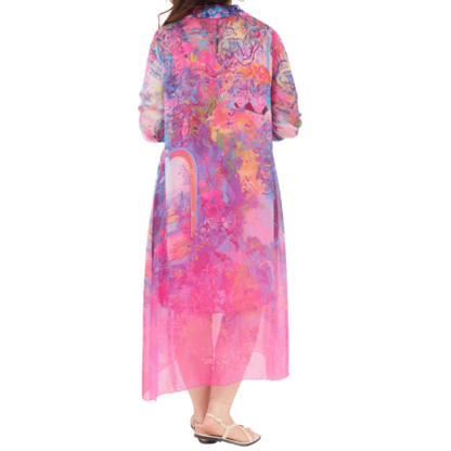 VERA MAY FUXIA ITALIAN SILK DRESS 29262