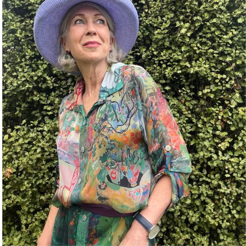 SILK DRESS ITALY (S)