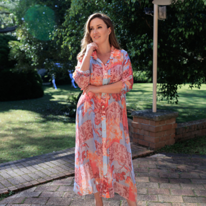 VERA MAY PINK ITALIAN SILK DRESS 2926K