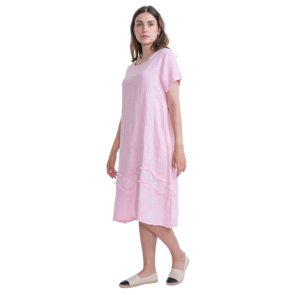 2942 PINK ITALIAN LINEN DRESS