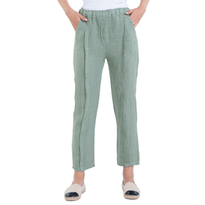 Vera May Italian Linen Salvia Pant 2974