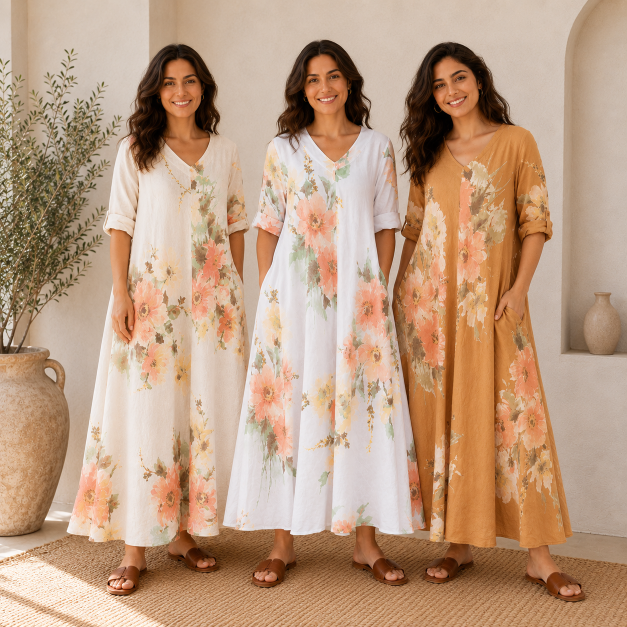 ITALIAN LINEN DRESS(N)