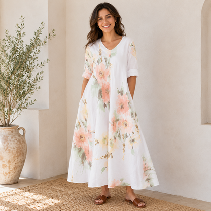 ITALIAN LINEN DRESS(N)