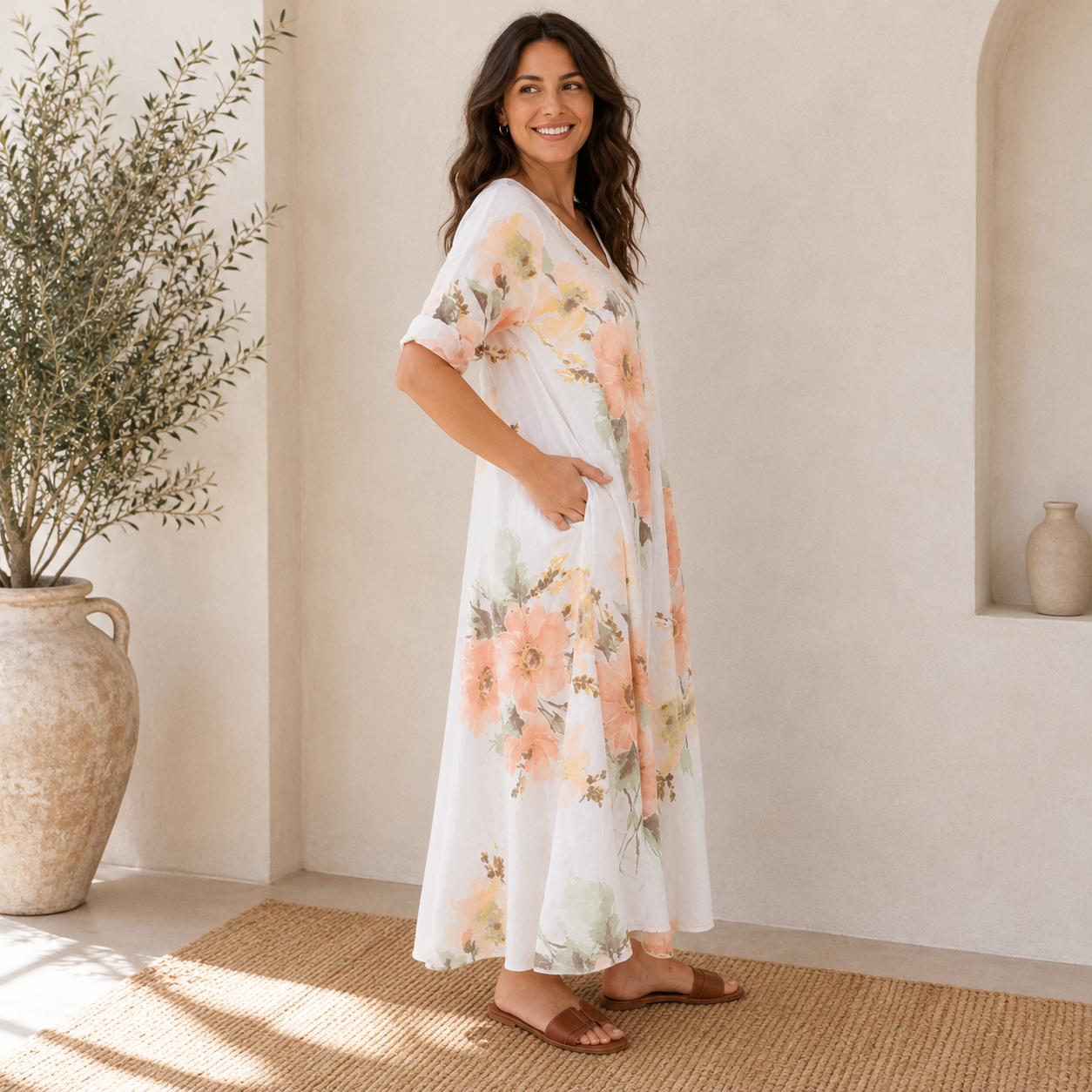ITALIAN LINEN DRESS(N)