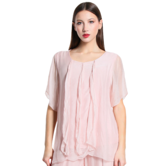 2988 Rosa Vera May Italian Silk Top