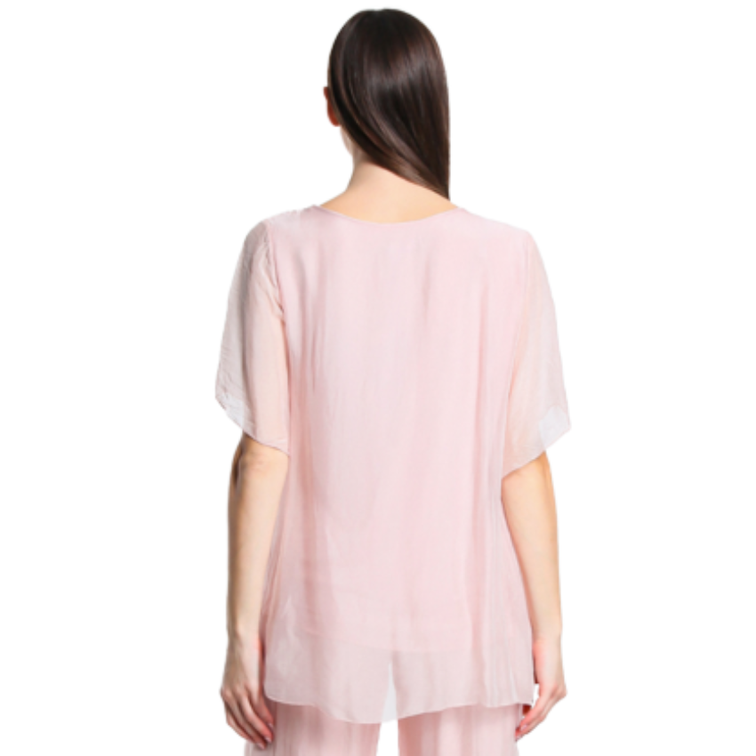 2988 Rosa Vera May Italian Silk Top