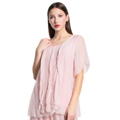 2988 Rosa Vera May Italian Silk Top