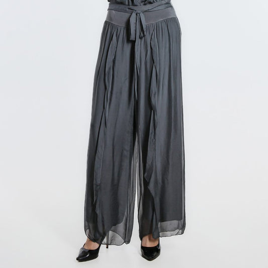 VERA MAY GREY ITALIAN SILK PANT 2989