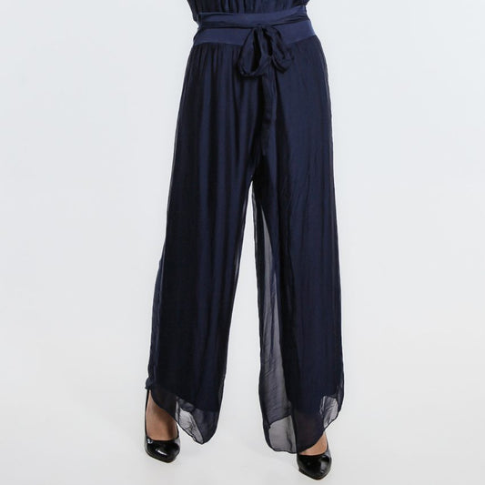 VERA MAY NAVY ITALIAN SILK PANT 2989