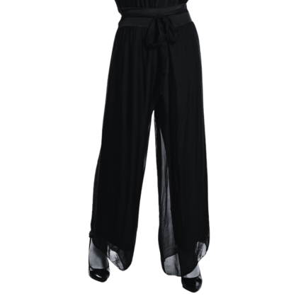 VERA MAY BLACK ITALIAN SILK PANT 2989