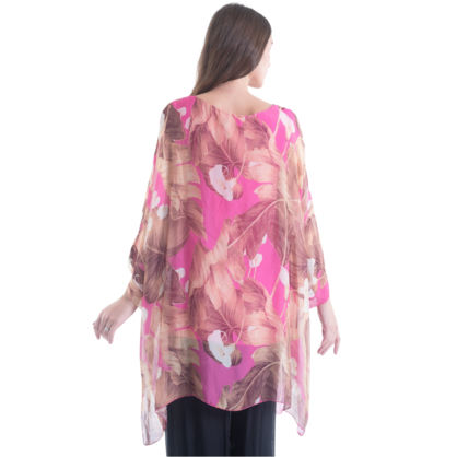 VERA MAY FUXIA ITALIAN SILK TOP 3171B