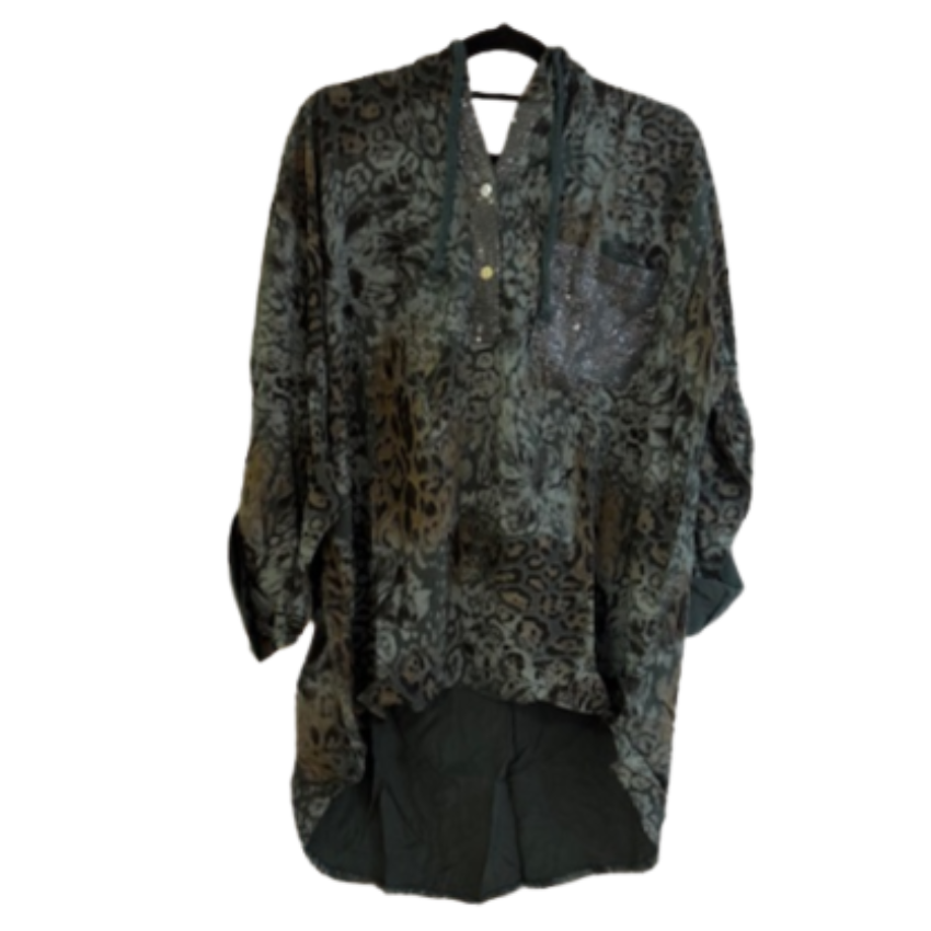 VERA MAY ITALIAN GREEN VISCOSE TOP 55690