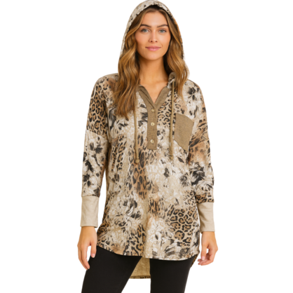 VERA MAY ITALIAN BEIGE VISCOSE TOP 55690