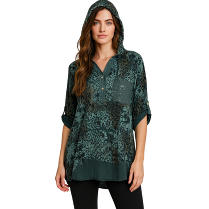 VERA MAY ITALIAN GREEN VISCOSE TOP 55690