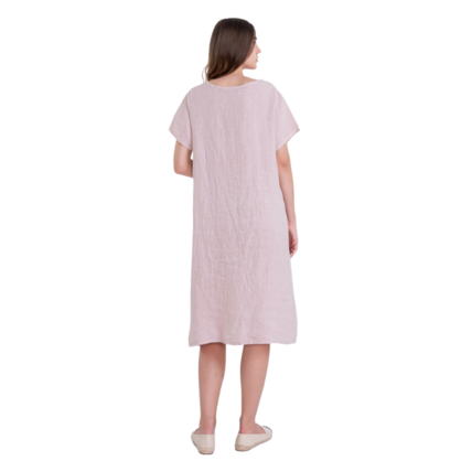 VERA MAY ITALIAN LINEN ROSA DRESS 6002