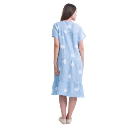 6006 CELESTE ITALIAN LINEN DRESS