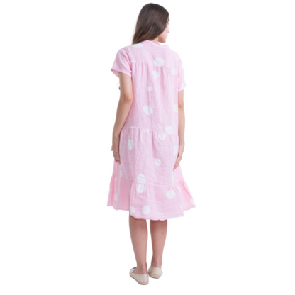 6006 PINK ITALIAN LINEN DRESS