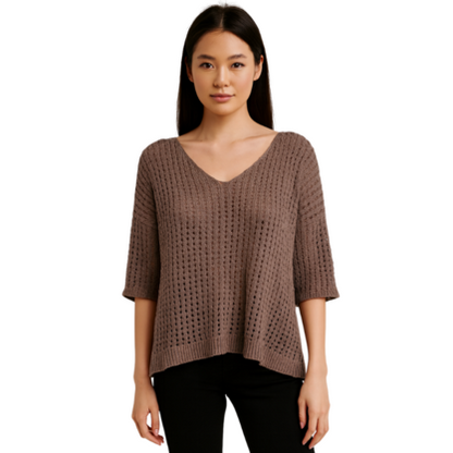 6018 MORO ITALIAN LINEN TOP