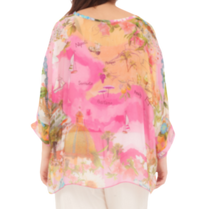 VERA MAY FUXIA ITALIAN SILK TOP 60233
