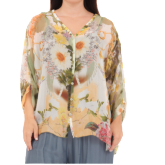 VERA MAY MILITARE ITALIAN SILK TOP 60233