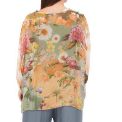 VERA MAY MILITARE ITALIAN SILK TOP 60233
