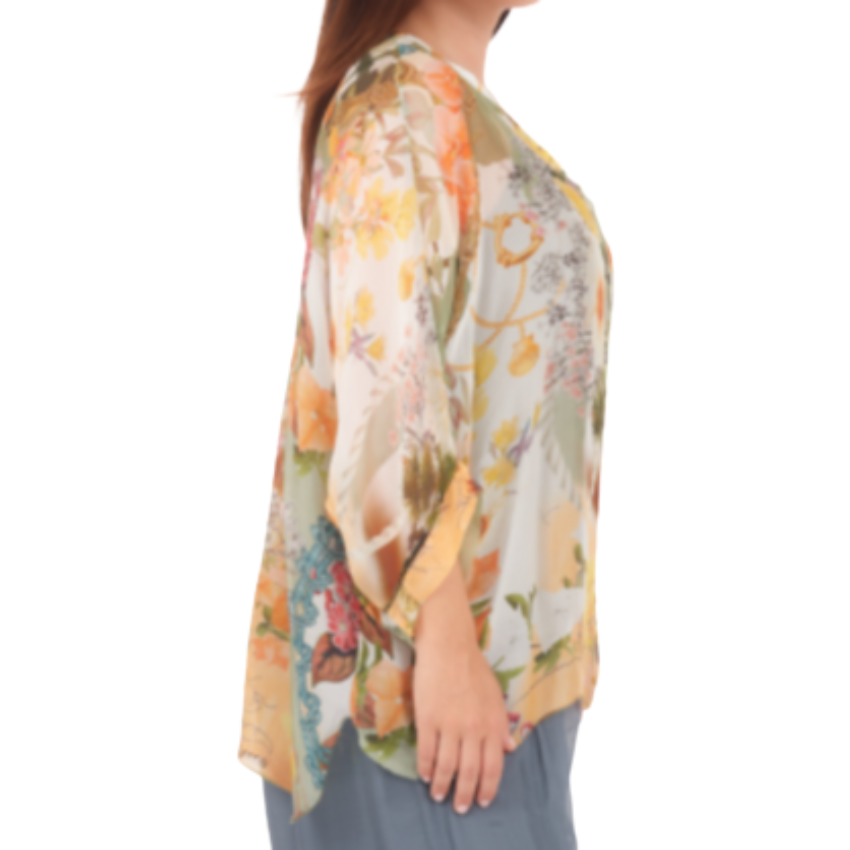 VERA MAY MILITARE ITALIAN SILK TOP 60233