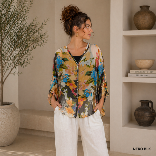 VERA MAY NERO ITALIAN SILK TOP 60233