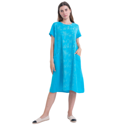 6033 TURRCHESE ITALIAN LINEN DRESS