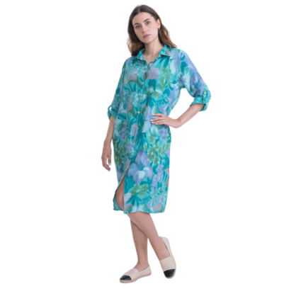 VERA MAY ITALIAN LINEN LAKE DRESS 6041