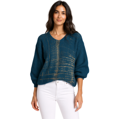 VERA MAY ITALIAN DENIM SWEATER 6061