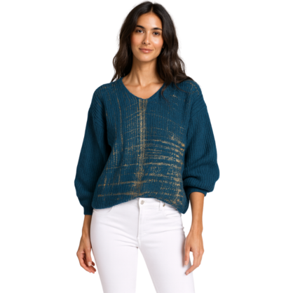 VERA MAY ITALIAN DENIM SWEATER 6061