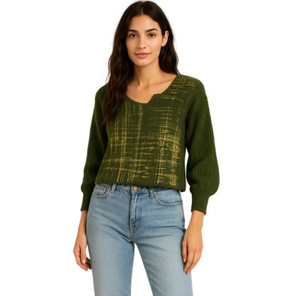 VERA MAY ITALIAN KHAKI SWEATER 6061