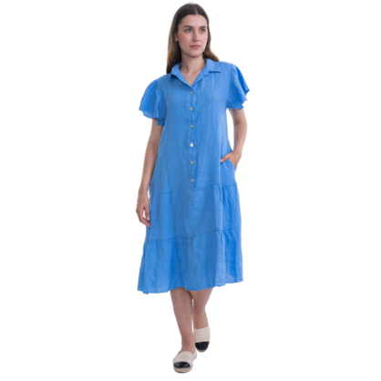 6070 AZZURO ITALIAN LINEN DRESS