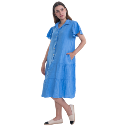 6070 AZZURO ITALIAN LINEN DRESS