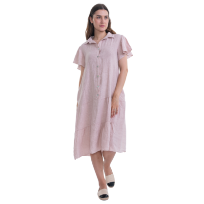 6070 PETALO ITALIAN LINEN DRESS