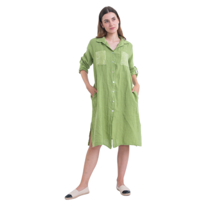 6071 MELA ITALIAN LINEN DRESS